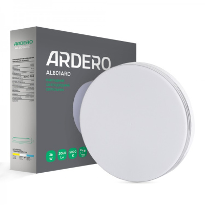 Накладний світлодіодний світильник Ardero AL801ARD 36W коло 3060Lm 5000K 230*40mm