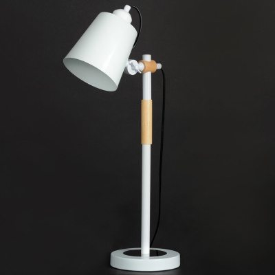 Лампа настільна Свет біла+дерево SWT-25110 WH