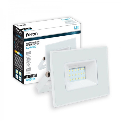 Світлодіодний прожектор Feron LL-6020 20W 6400K IP65 білий