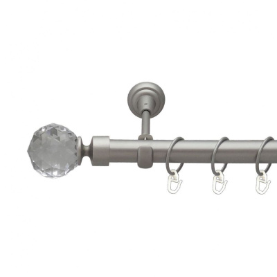 Карниз металевий Orvit Люмієра однорядний 25мм 160см сатин