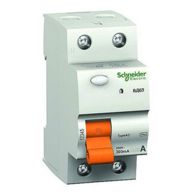Диф.викл нагрузки ВД63 2пол. 63А 300mA,SCHNEIDER