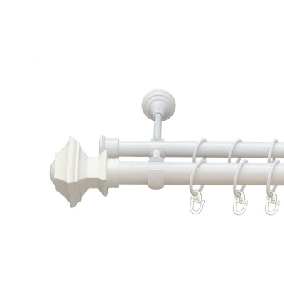 Карниз металевий Orvit Борджеза двохрядний 25/19 мм 300см арктик