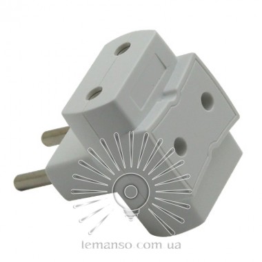 Трійник без заземлення біл. Lemanso 
