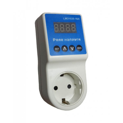 Реле напруги в розетку Lemanso Щит