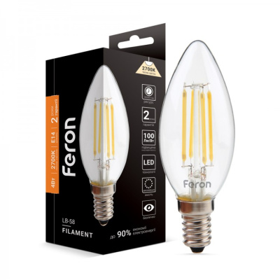 Світлодіодна лампа Feron 4W E14 2700K 