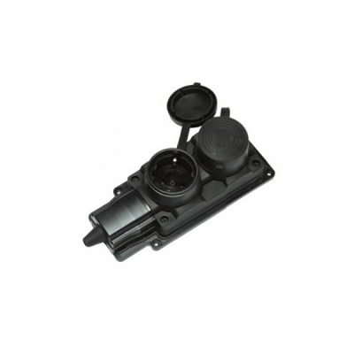 Колодка 2 гнізда з/з  каучук Lemanso