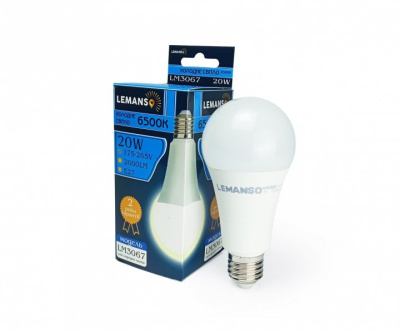 LED А65 Е-27 20W 2000lm 6500K 175-265V Lemansо