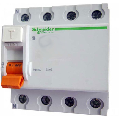 Диф.викл нагрузки ВД63 4пол. 25А 30mA,SCHNEIDER