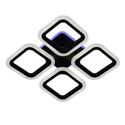 Люстра LED Свет SY-5330/4BK+RGB чорна з пультом 56W+24W