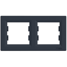 Рамка Schneider Electric Asfora двомісна горизонтальна антрацит EPH5800271