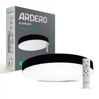 Світлодіодний світильник Ardero AL6085ARD чорний NOVA коло 60W 3000Lm 4000K