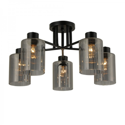 Люстра Ardero BL1350-1 під лампу 5* E27 чорна  OSTIN 510*245