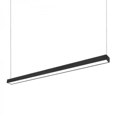 Світлодіодний лінійний світильник Ardero AL4010 75W 6500K чорний (підвіс 1m)