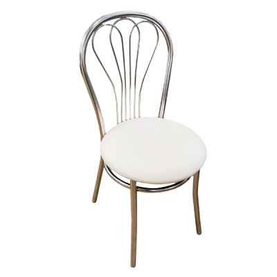 Стілець барний VENUS CHROME{ V-18 зм.білий}