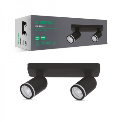 Накладний поворотний світильник Ardero ML316-2  MR16 чорний