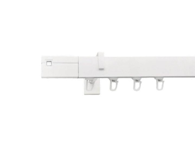 Карниз Профільний SQUARE LINE білий одинарний 2.4 +закінчення квадро з білим каменем