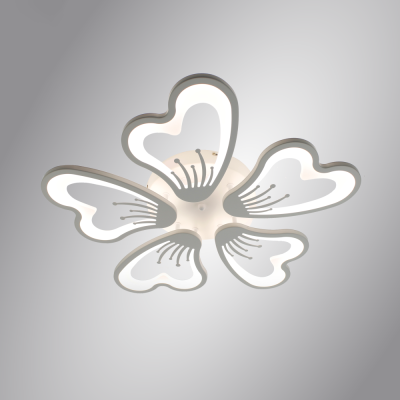 Люстра GLORY 80w 5F-APP біла